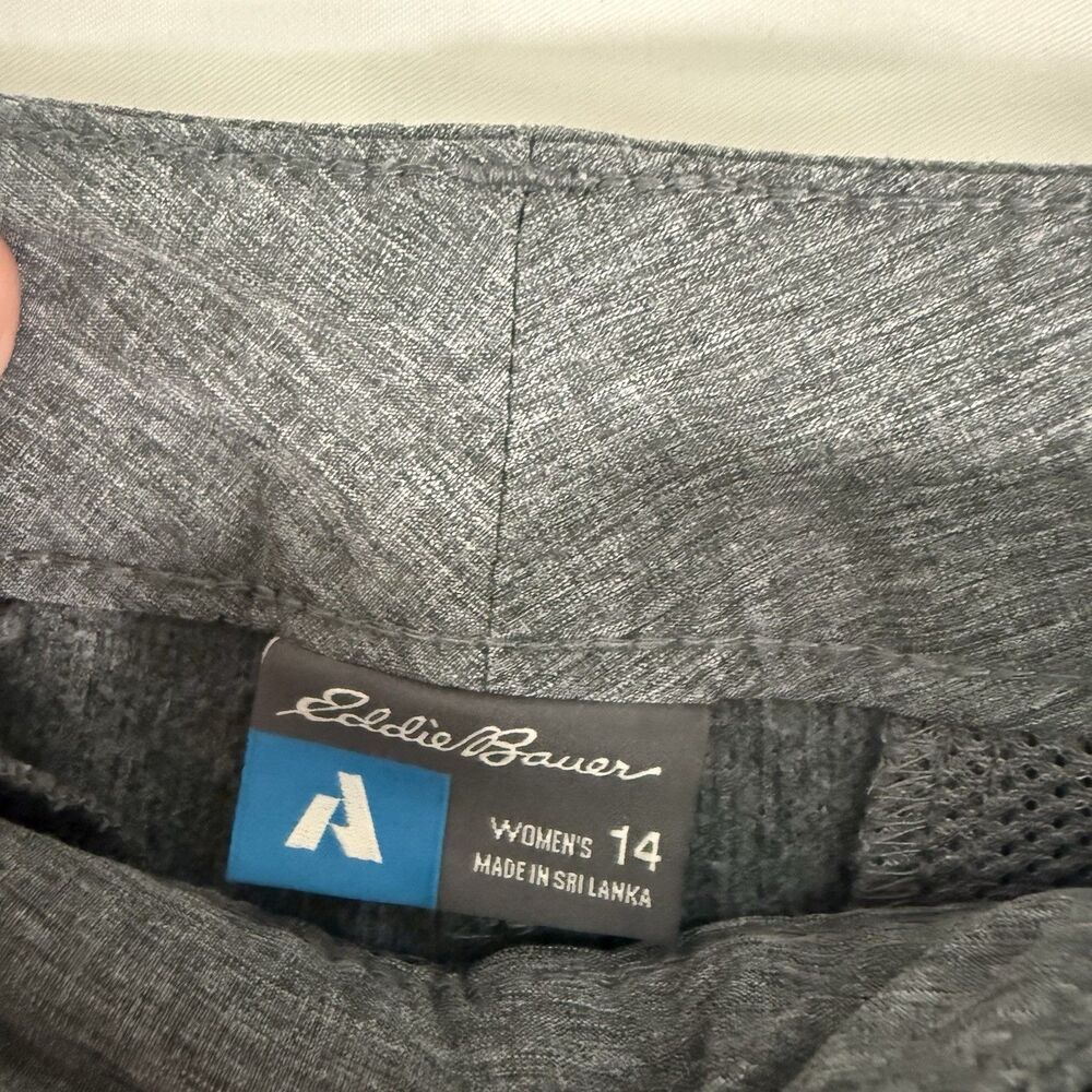 Eddie Bauer First Ascent Cargo Pants Womens 14 Grey Button Zip Hiking 30" Inseam - Picture 4 of 10
